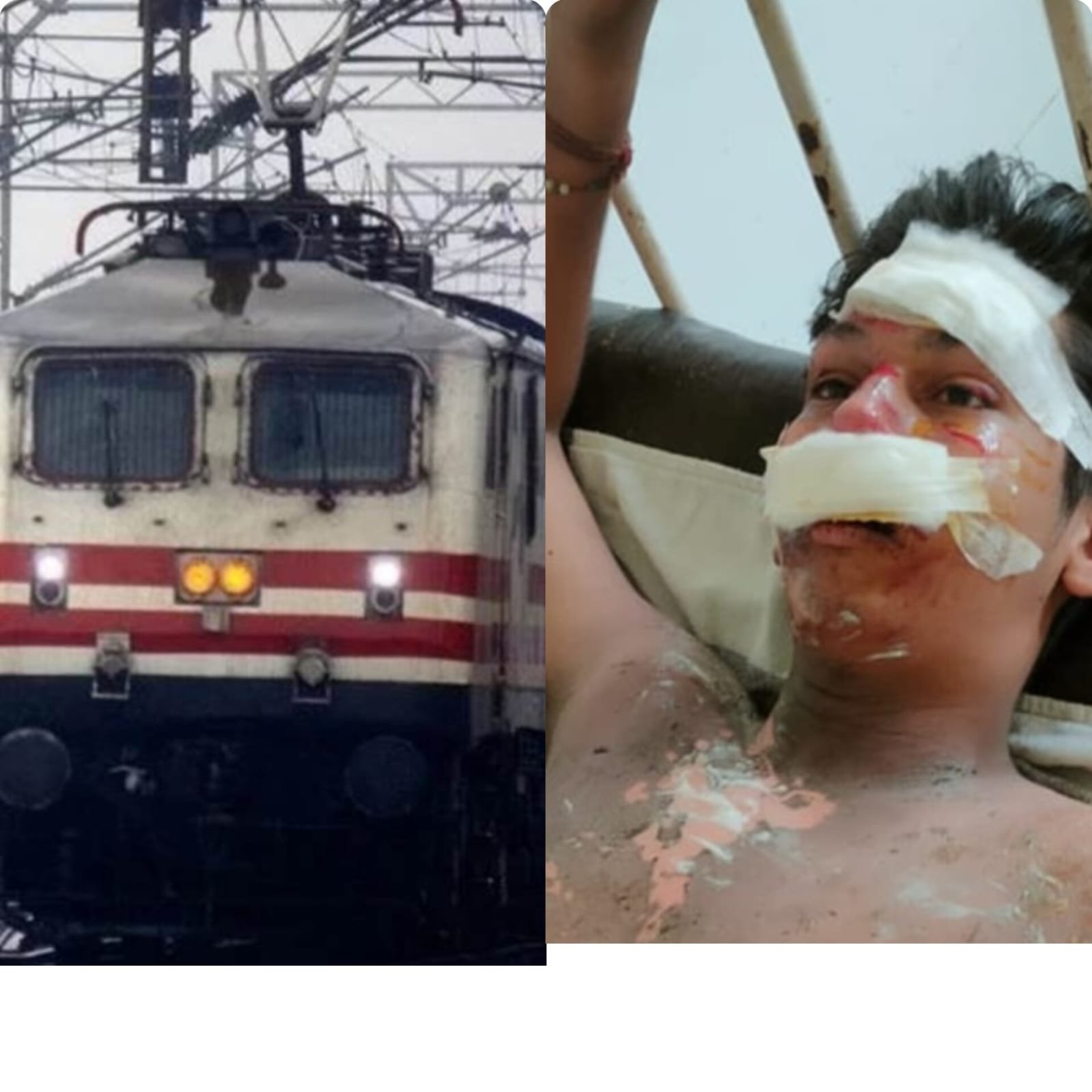 सतना में ट्रेन की छत पर चढ़ा किशोर ओएचई लाइन की चपेट में आया